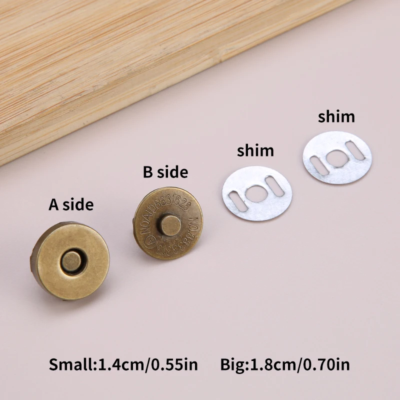 10Pcs/Pack 14-18MM Magnetic Snap Fasteners Clasps Buttons Handbag Purse Wallet Craft Bags Parts Accessories