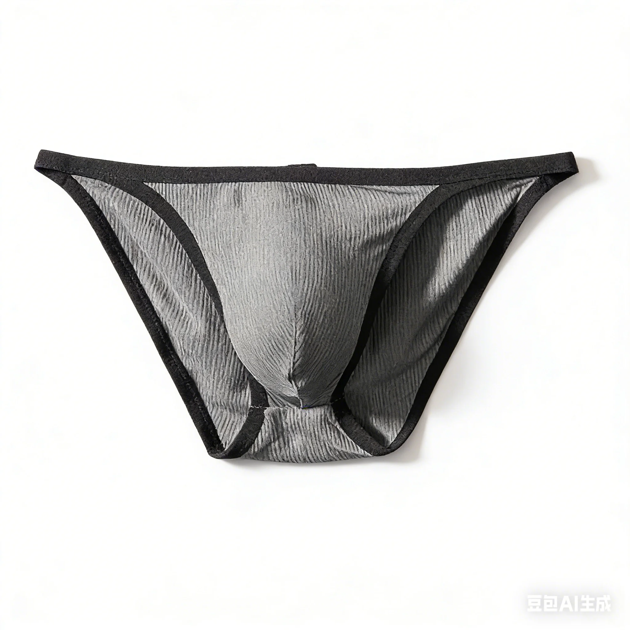Men's Sexy Brief Ribbed Comfortable Elastic Breathable Sweat Absorption Soft Underwear Youth Low Waist U Convex Pouch Underpants