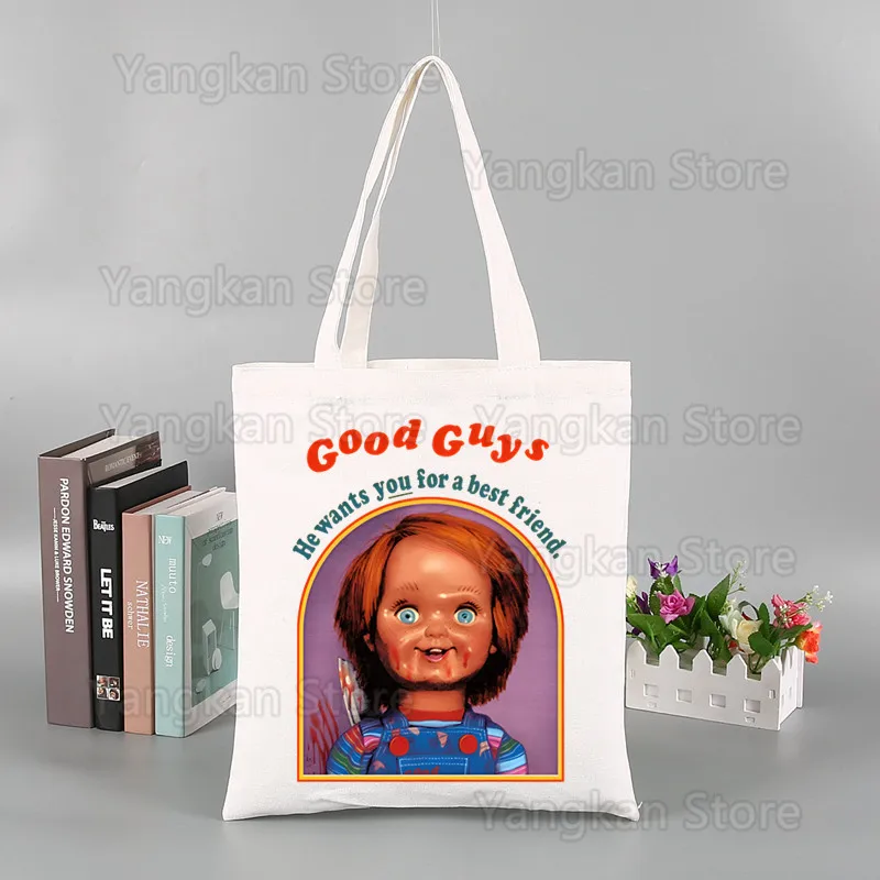 Chucky Good Guys Child's Play Casual Large Hand Bags For Women Ladies Shopping Handbag Print Large Capacity Bag