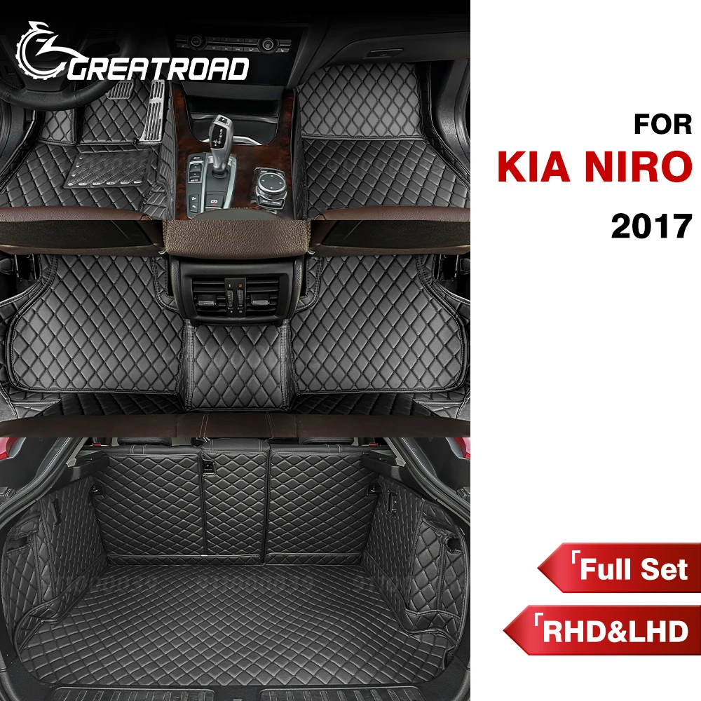 

Car floor mats & Trunk Mats for KIA Niro 2017 Custom auto foot Pads automobile carpet cover Interior Accessories