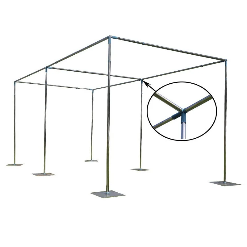 Metal canopy frame wedding tent with thickened square tube, suitable for outdoor event decoration