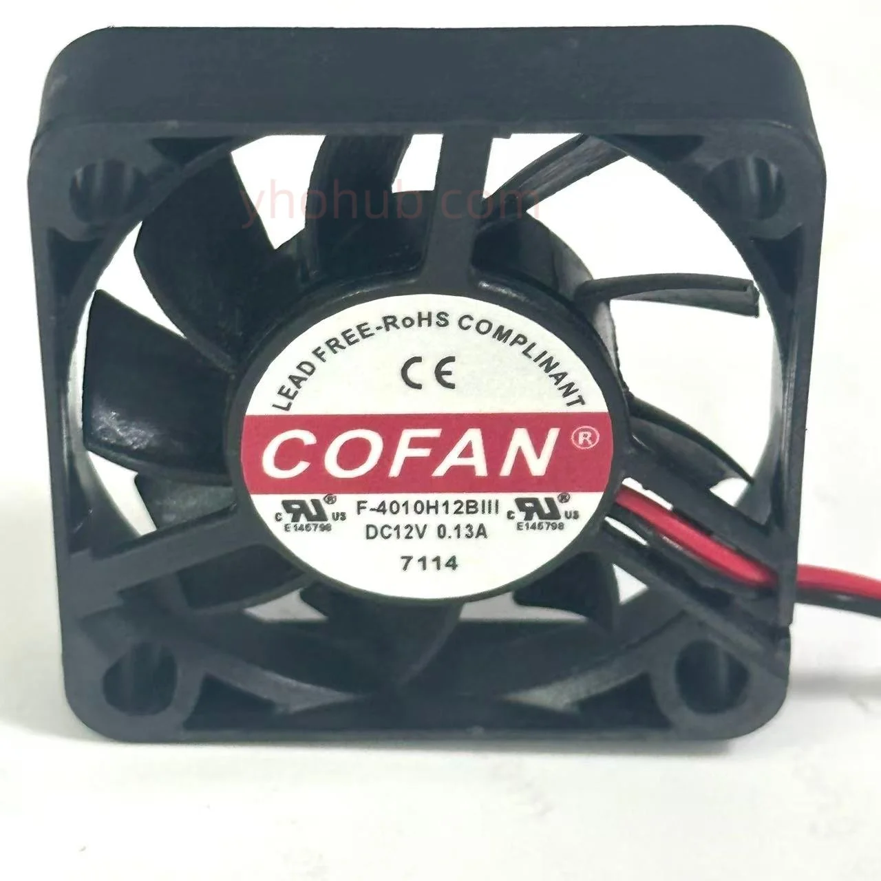 COFAN F-4010H12B DC 12V 0.13A 40x40x10mm 2-Wire Server Cooling Fan