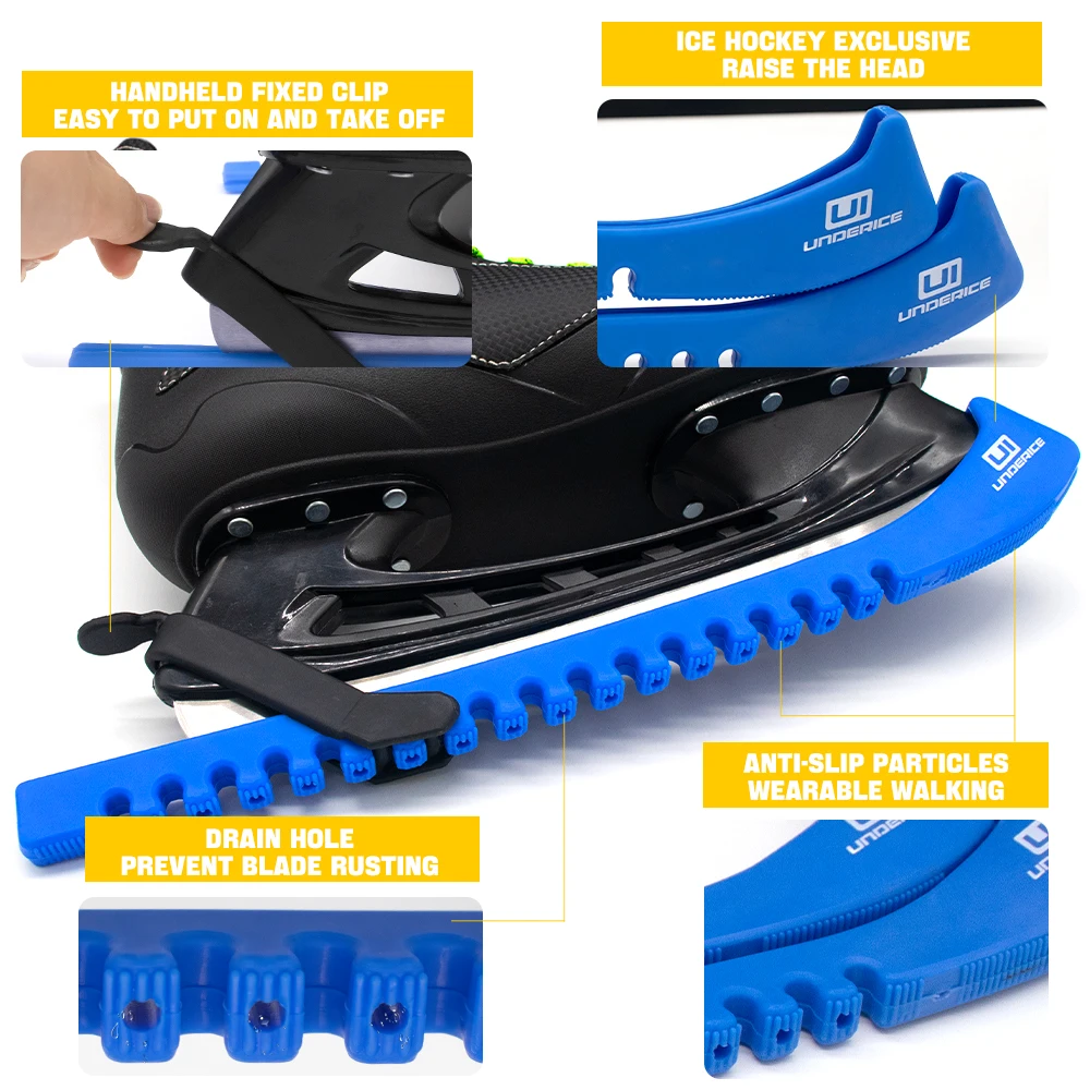 Hockey Skate Guard Adjustable Ice Knife Set Walking on Land Ice Hockey Blade Protector Skates Hockey Blade Covers Guards - view 3