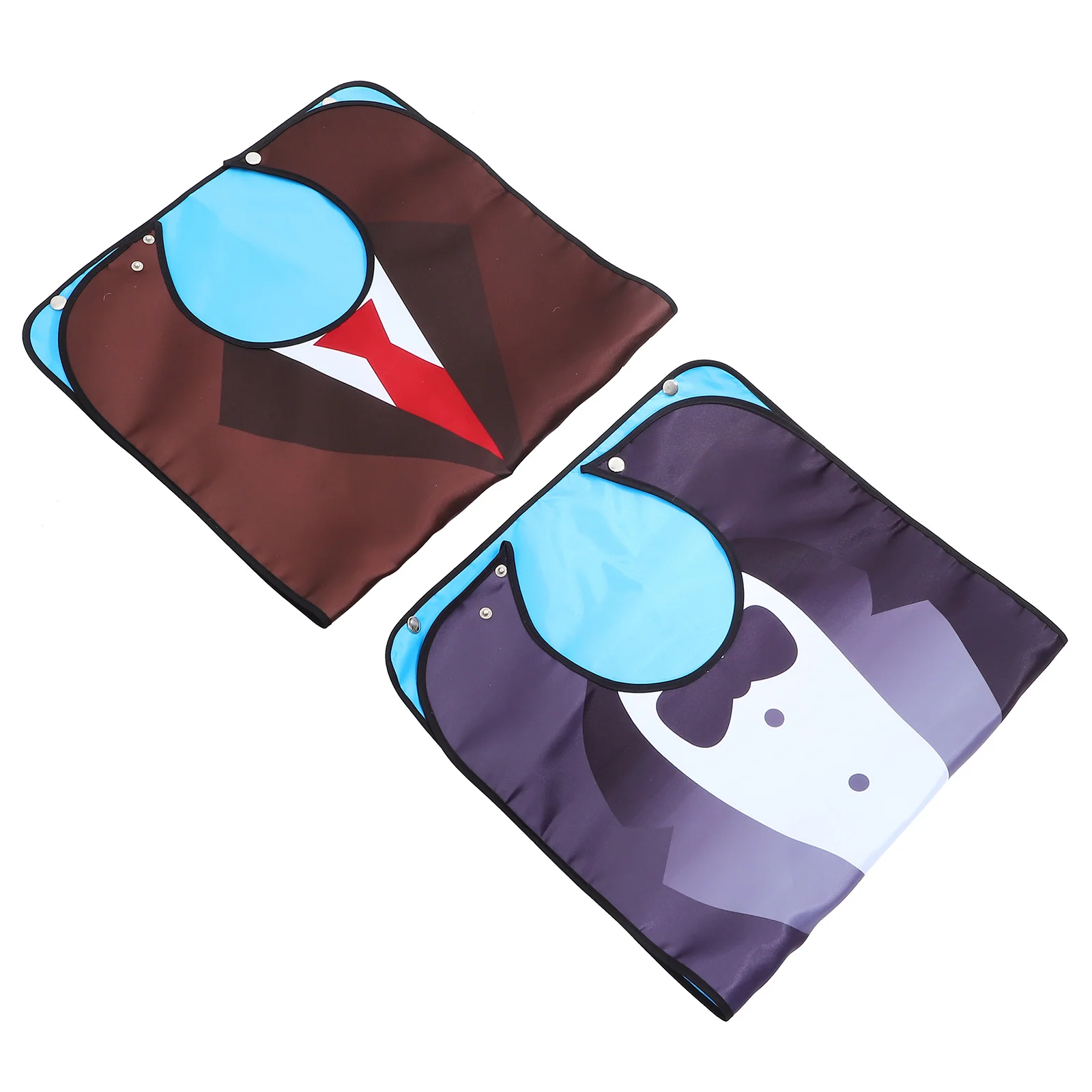 

2Pcs Waterproof Adult Bibs Polyester Clothing Protector Elder Patient Drinking Eating Aprons Reusable Meal Bib