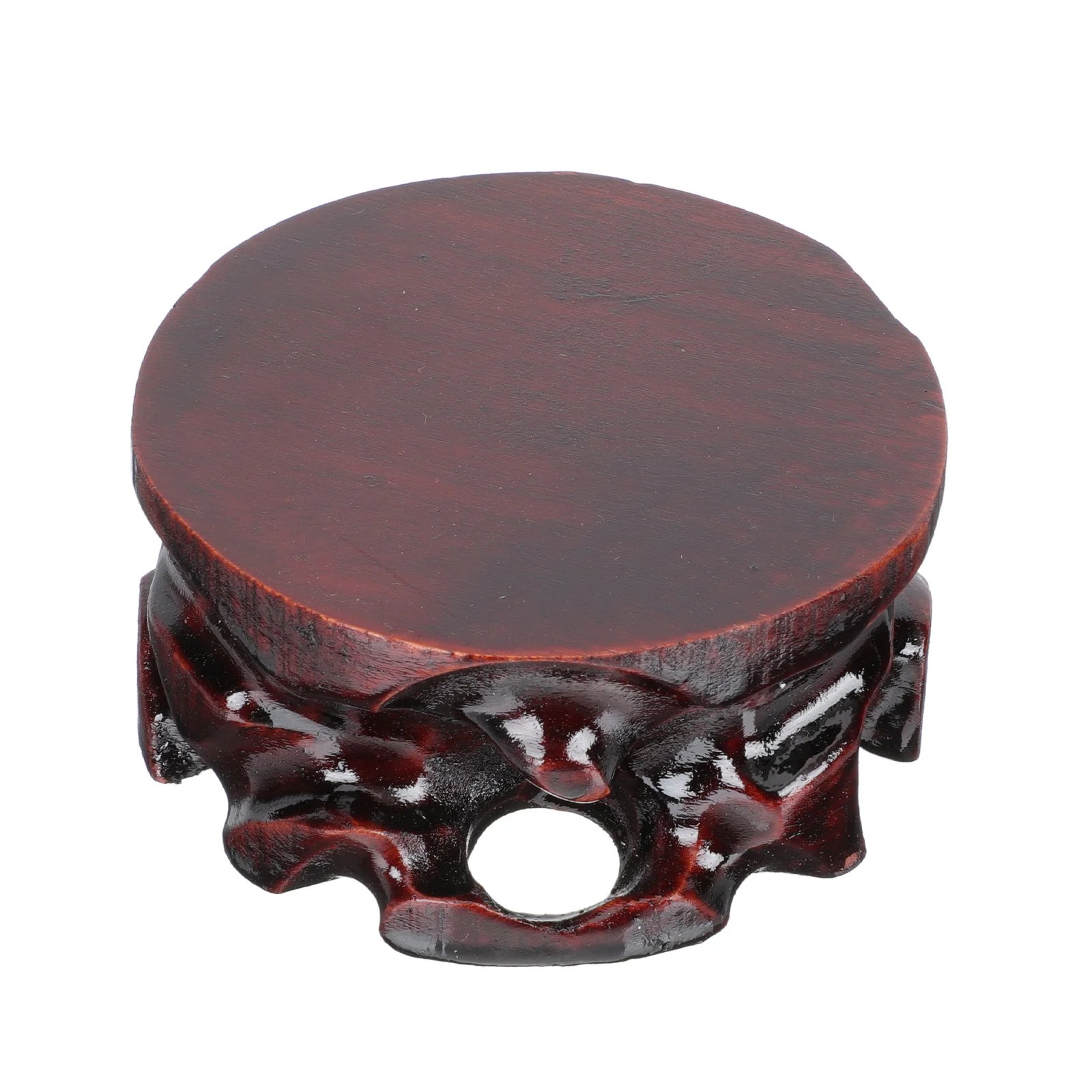

1pc Wooden Buddha Base Exquisite Wood Display Stand For Teapot Flowerpot Decoration Display Base Craft Storage Holder