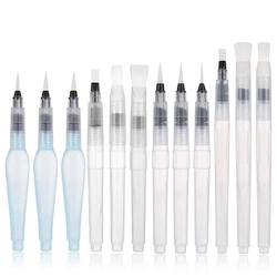 Waterverf Penseel Pen Set 12 Stuks Waterverf Penselen Hervulbare Aquarel Penseel Pennen Voor Student, Feest, Ambacht (12 Stuks)