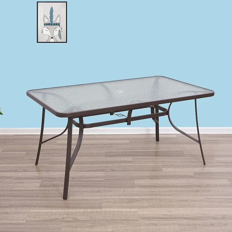 DSA folding table outdoor balcony small table and chairs outdoor round dining milk tea shop outside the glass