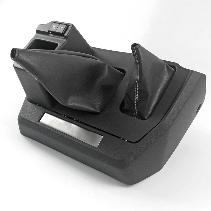 Caixa organizadora de console central com carregador usb, bota de couro para mudança de marcha para toyota land cruiser lc70 lc76 lc79 fj70 fj76 fj79 peças