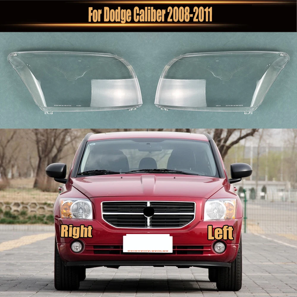 

For Dodge Caliber 2008-2011 Headlight Lens Cover Transparent Lampshade Headlamp Shell Plexiglass Auto Replacement Parts