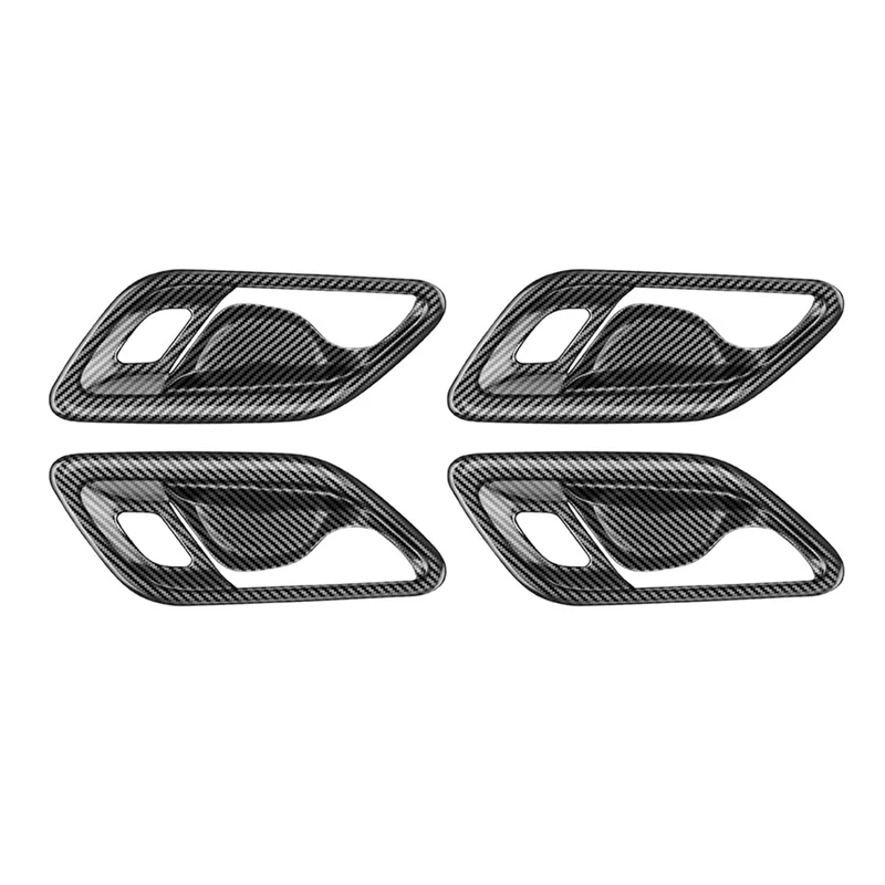 

For Chevrolet Suburban 2023+ Carbon Fiber Inner Door Handle Bowl Frame Trim Stickers Interior Decoration