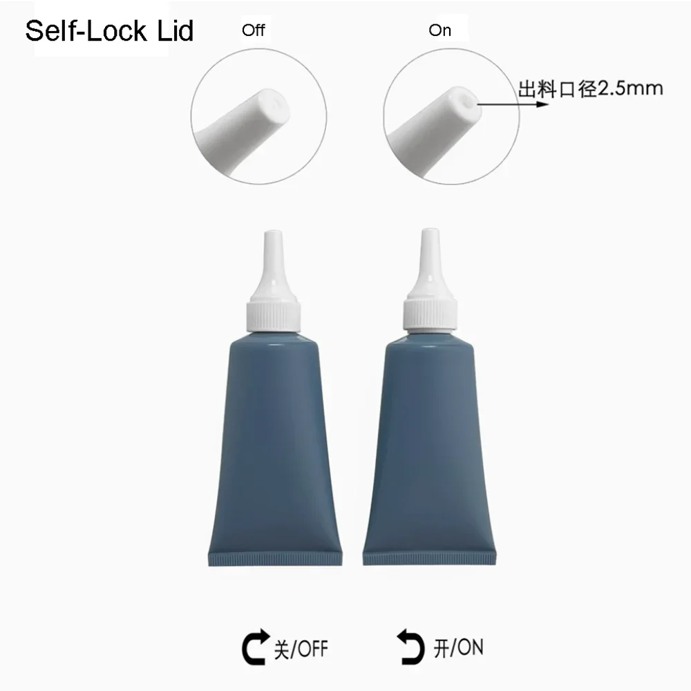 

50 мл матовый пыльно-синий мягкий тюбик 50 г косметический крем лосьон для ухода за кожей многоразовый контейнер пустая матовая пластиковая бутылка для выдавливания