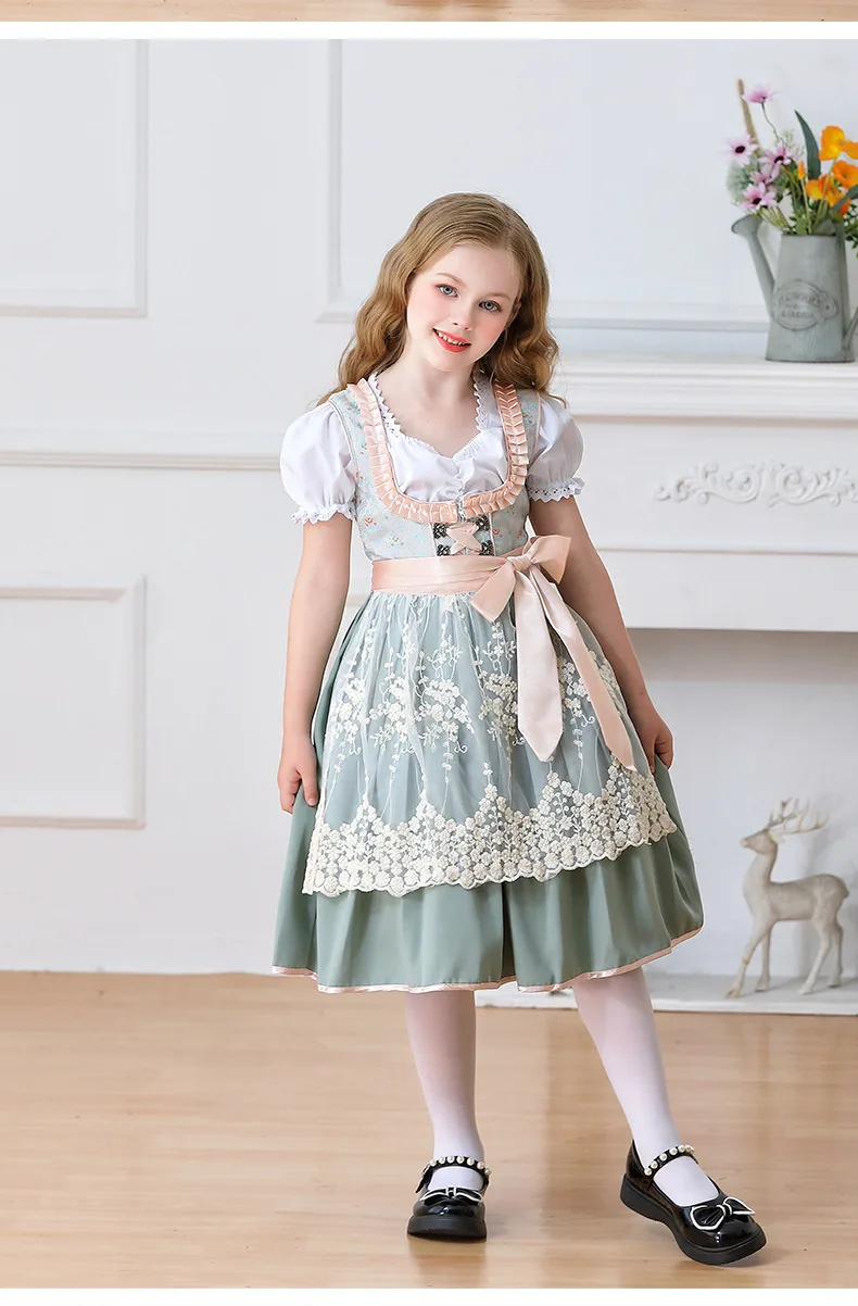 Deutsches Oktoberfest München Farm Girl Süßes Niedliches Kleid Karneval Kinderkleidung Dienstmädchen Kinderkleidung Auftrittskostüm – Detail 18