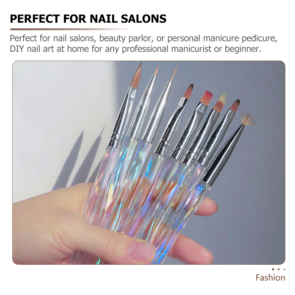 

8 Pcs Nail Art Brush Set Manicure Supplies Drawing Pens Brushes Design Painted Primer