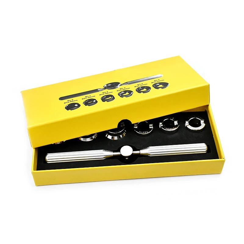 Watch Back Case Cover Opener Remover Set Watch Wrench with 6 Dies Part Watch Repairing Tools Kits Accessories for Watchmaker