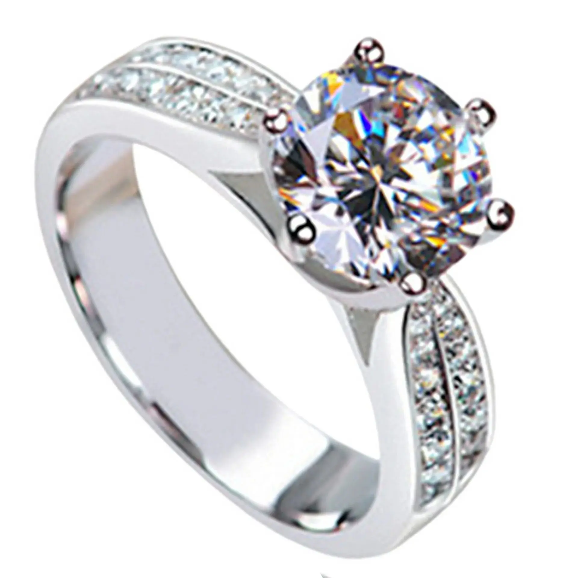 2026 Oval Cubic Zirconia Ring for Women Simple Classic Luxury Crystal Wedding Jewelry Eternal Love Fashion Wholesale