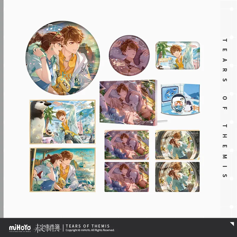 

Presale Sunsyea Tears of Themis Official Merch miHoYo Original Raven Theme Series Badge Acrylic Stand Colored Paper