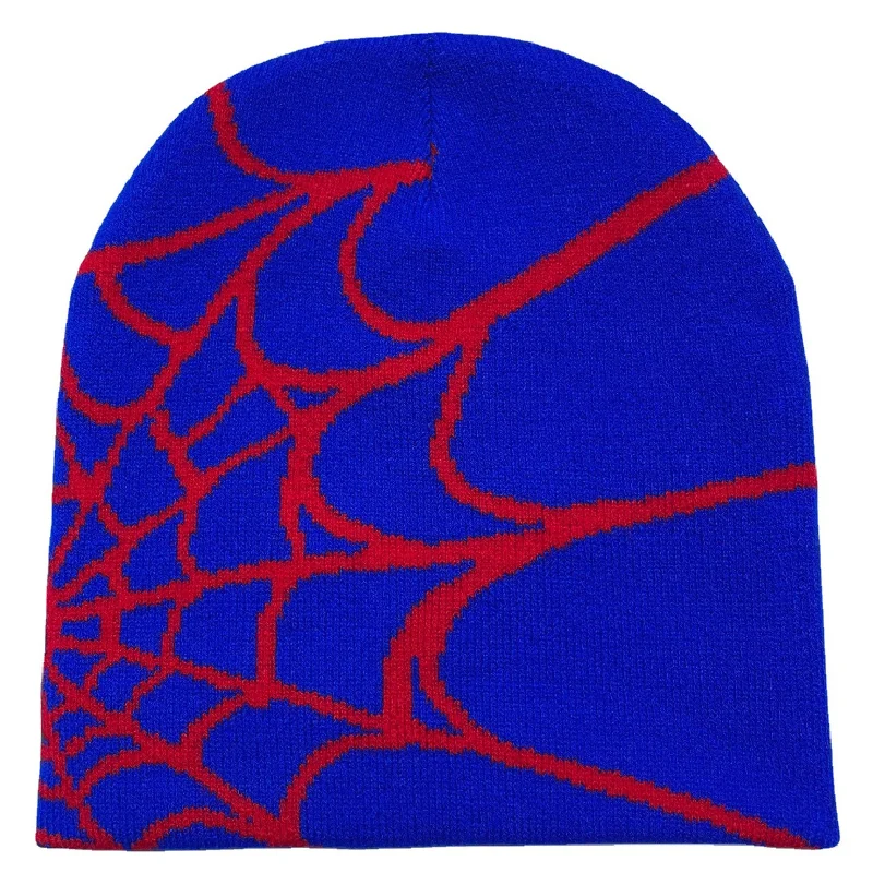 Unisex Spider Web Print Knitted Hat Y2k Warm Outdoor Pullover Hat Personalized Beanie Century Cycling Outdoor Sports Commuting