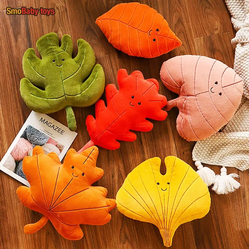 

Sofa Cushion Maple Leaf Pillow Tree Leaf Toy Children's Company Sleeper Soothing Pillow