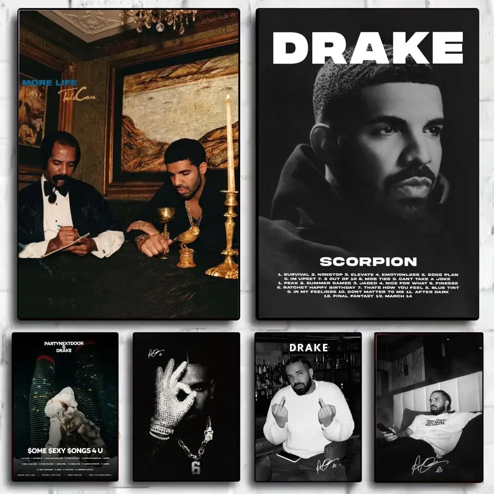 Singer D-Drake Poster Modern  Wall Art Aesthetic Minimalist Bedroom Decor Cafe Home Gift
