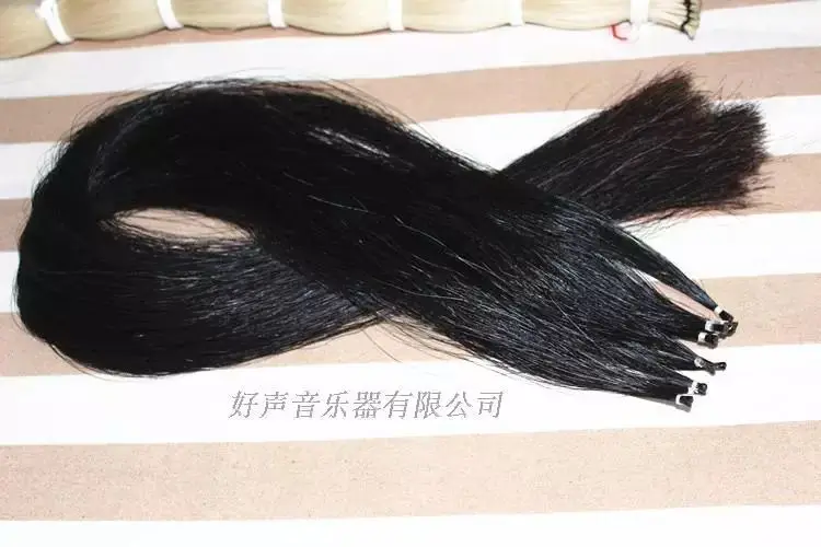 A bunch of black violin bow hair Black horsetail bow hair Horse hair Erhu horsetail hair 80-87cm