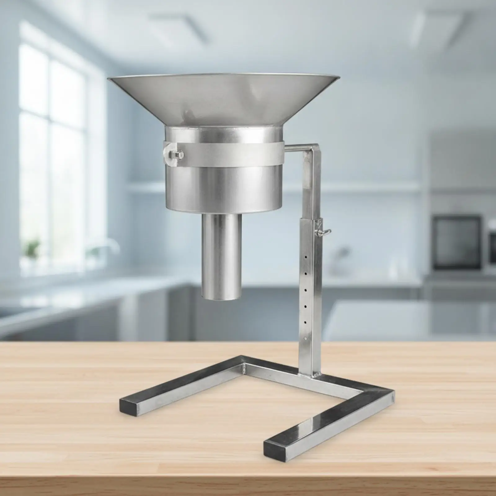 Adjustable Stainless Steel Filling Funnel with Stand Vacuum Sealing Support Wide Mouth for Kitchen Food Prep