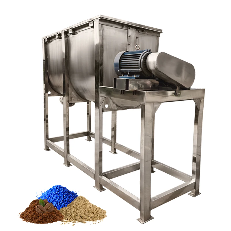 500 كجم 1000 كجم أفقية مزدوجة الشريط خلاط مسحوق الأرز الصناعي آلة خلط السوائل #6