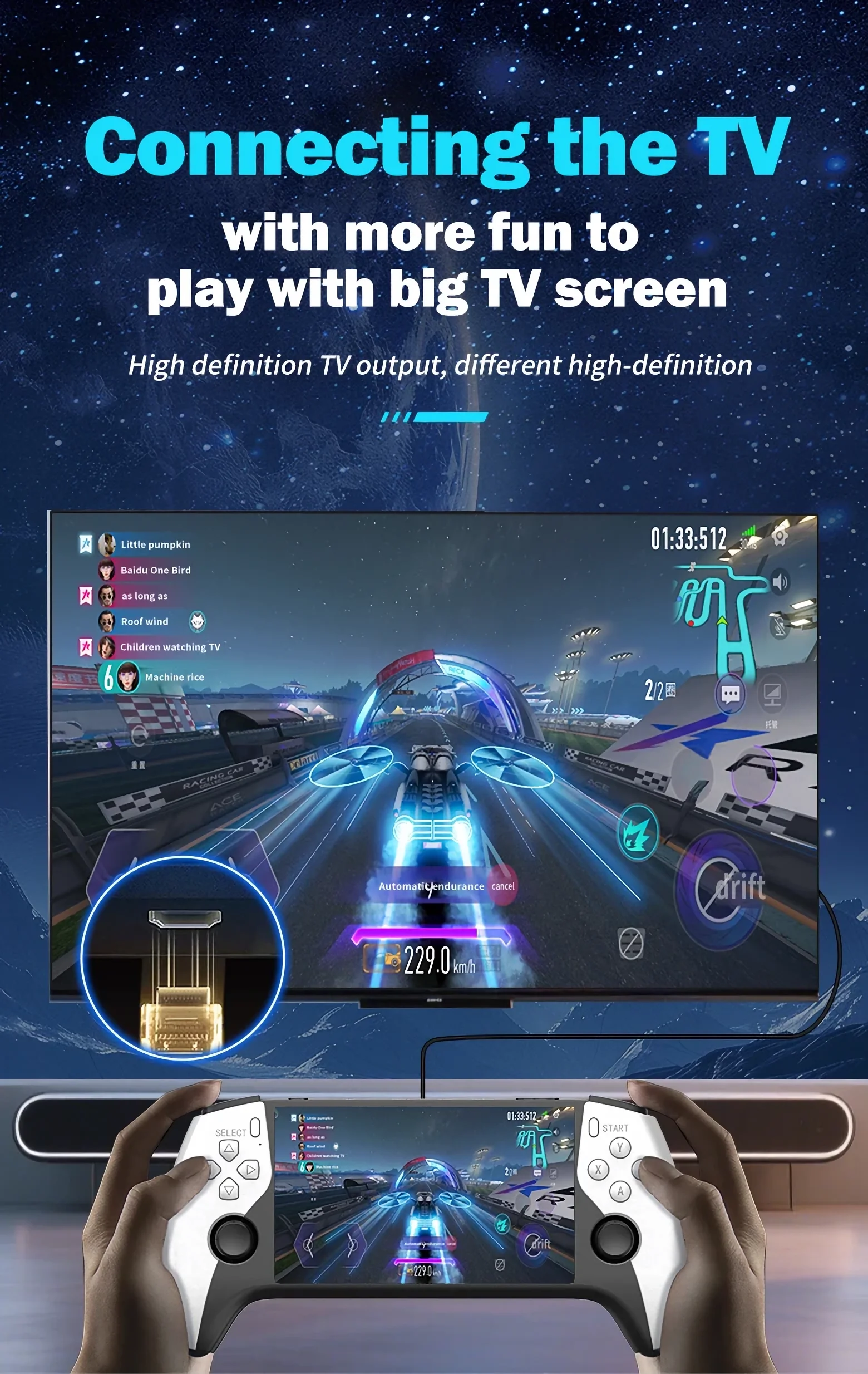 5 Inch IPS HD Retro Handheld Game Console SF3500 in 20000 game