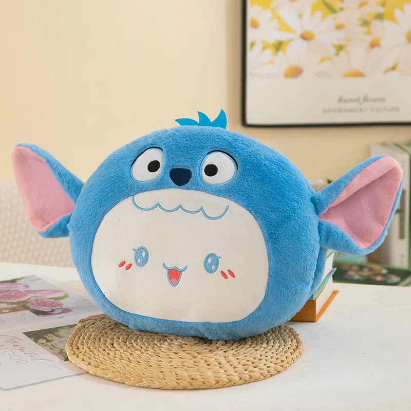 Children's Plush Pillow Cartoon Warm Hand Pillow Warm Hand Treasure Plush Multi functional Warm Hand Hug Doll Nap Gifl Blue