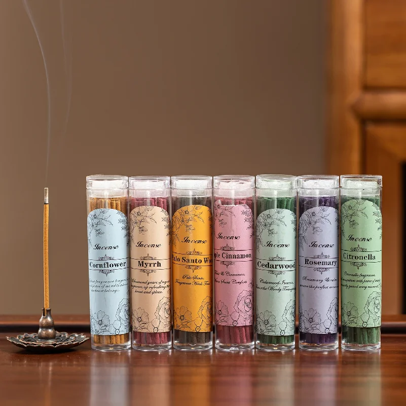 40Pcs Short Incense Sticks with Various, Available in 9cm Wooden Incense Sticks, Suitable for Home Use