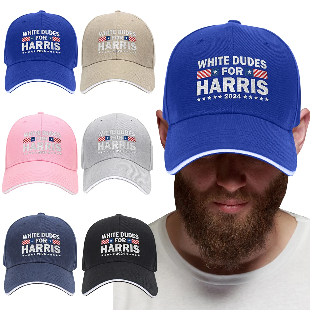 

Белая шляпа Dudes for Harris Harris 2024, дышащая бейсболка с защелкой на спине, шляпа для папы, модная бейсболка, шляпа для гольфа для мужчин и женщин