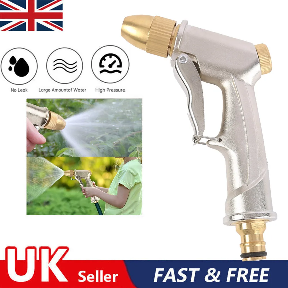 High Pressure metal Garden Water Spray Gardening Sprayer Water Hose Jet Household Lawn Car Washing Guns Yard Watering Sprinkle