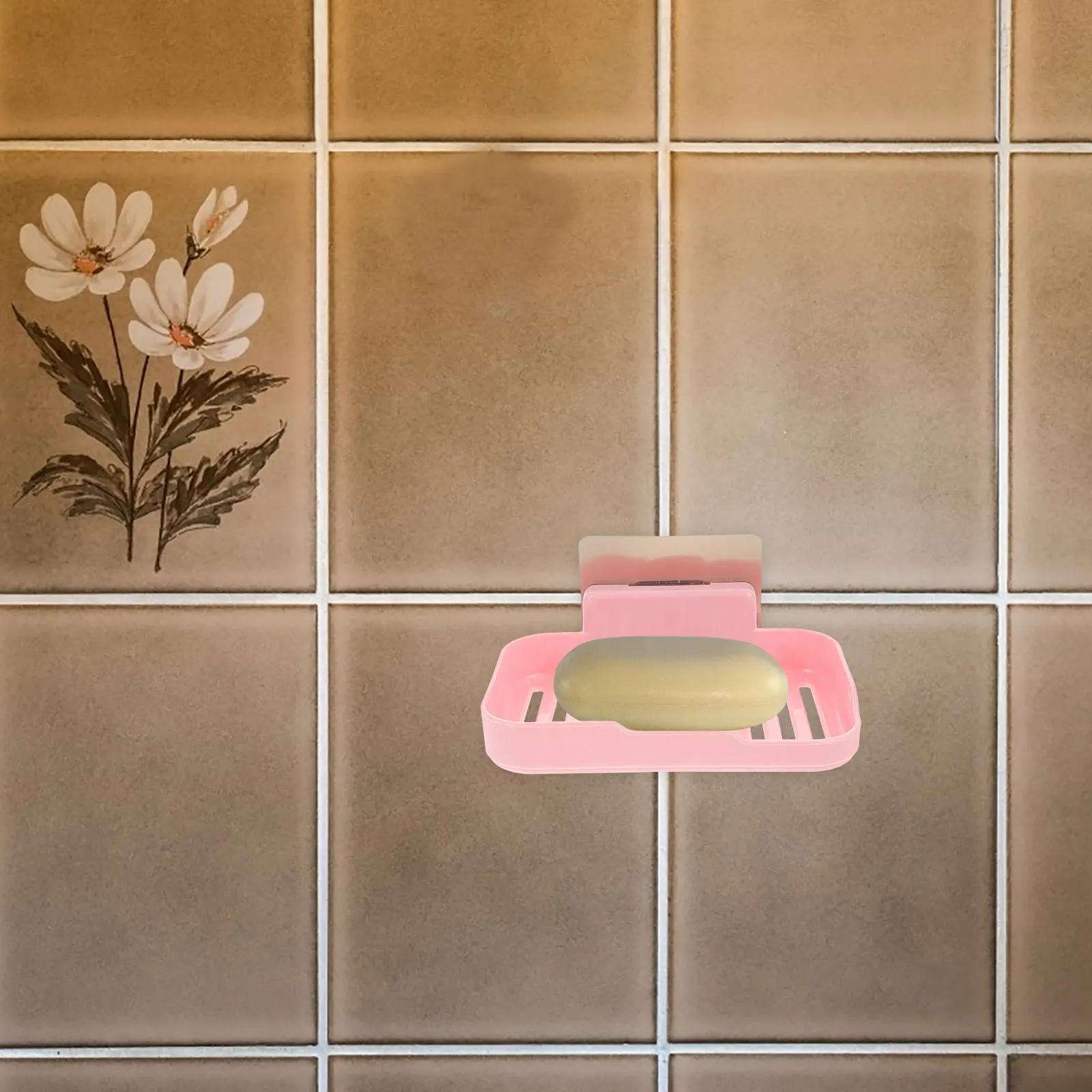 

RV Bath Room Soap Box Adhesive Holder Shampoo Bar Kitchen Bathroom Mount Shower Holders