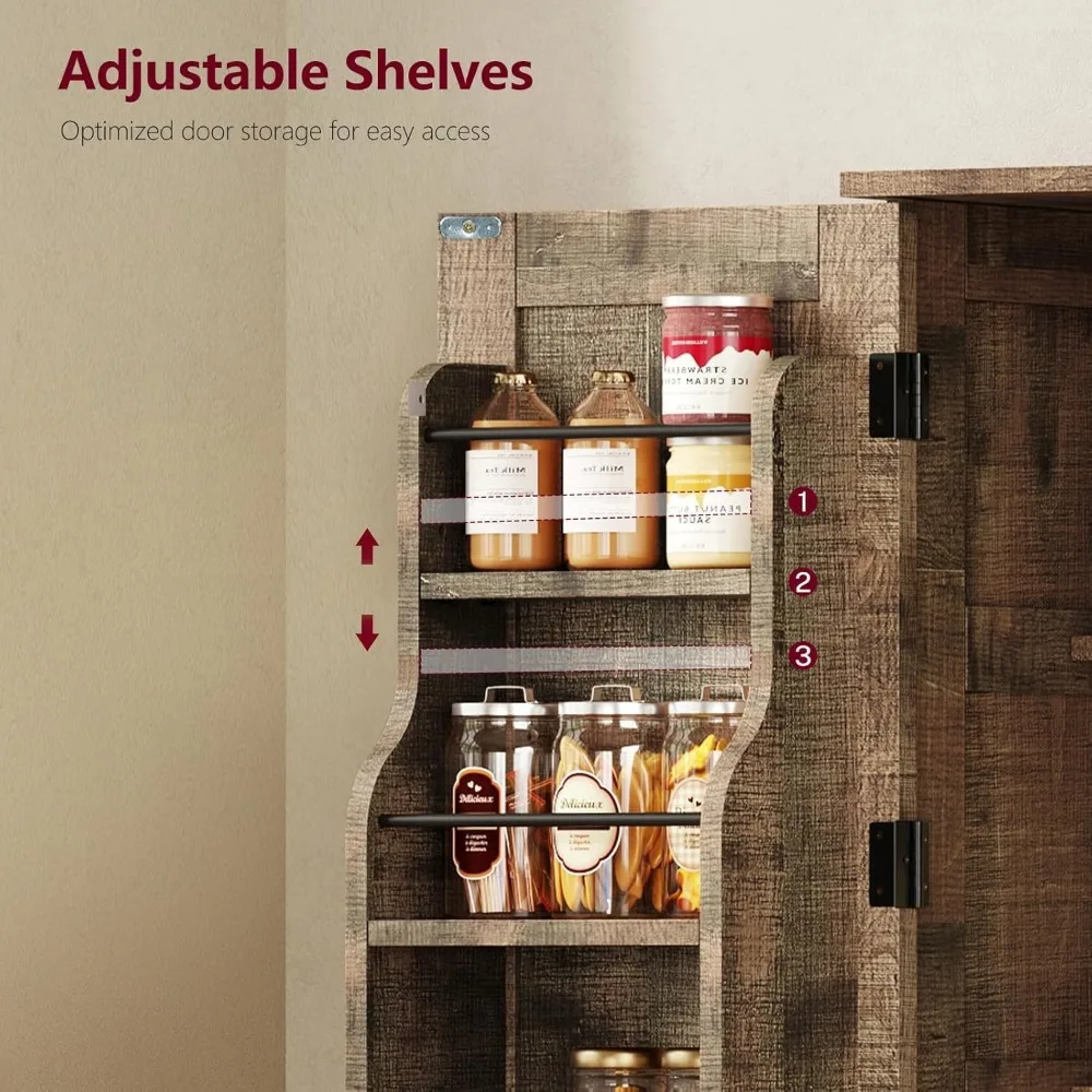 خزانة تخزين مع 4 أبواب، خزانة مطبخ للمزرعة 43.3 ساعة مع 6 أرفف للأبواب، خزائن تخزين المطبخ مع تعديل #6