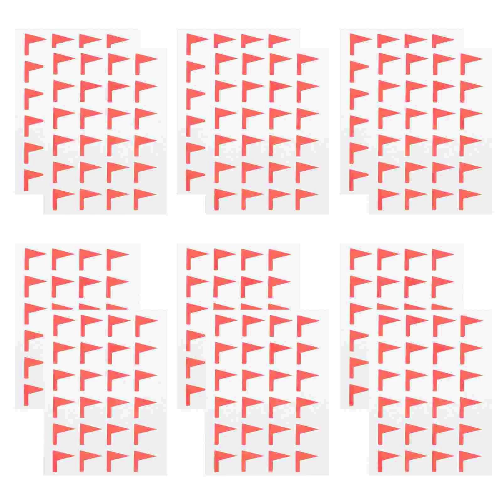 12 Sheets Mini Flags Sticker Map Label Labels Shape Stickers Shaped Red Decals Self-adhesive