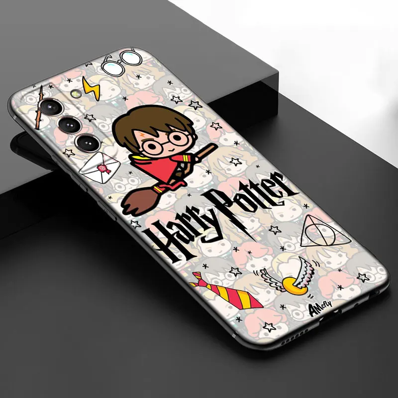 Magic Pott Always Phone Case For Samsung Galaxy S20 S21 S23 FE S22 Ultra S10E S10 Lite S8 S9 Plus S7 Edge Black Silicone Cover