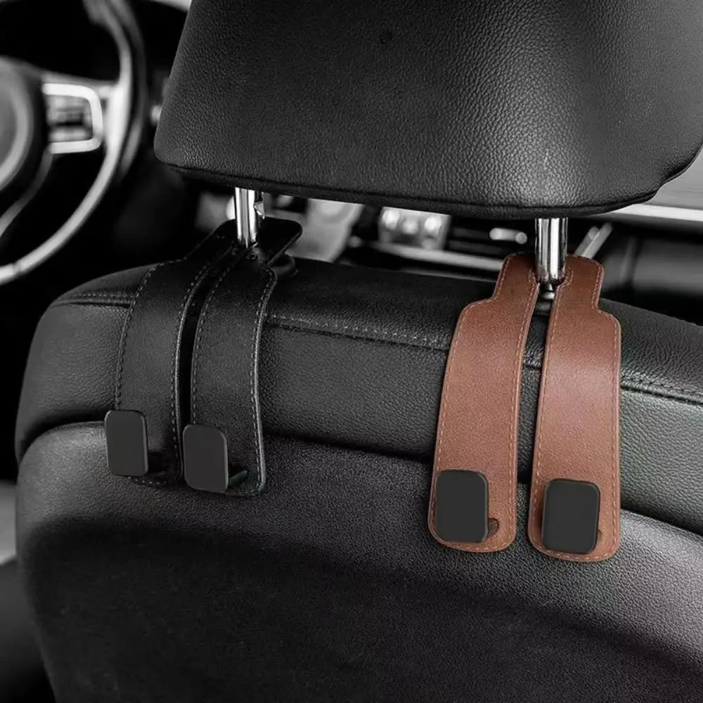 2 in 1 Car Headrest Hook Universal Hidden Car Seat Back Hanger Large Load-Bearing Car Organizer Clips Car Interior Accessories