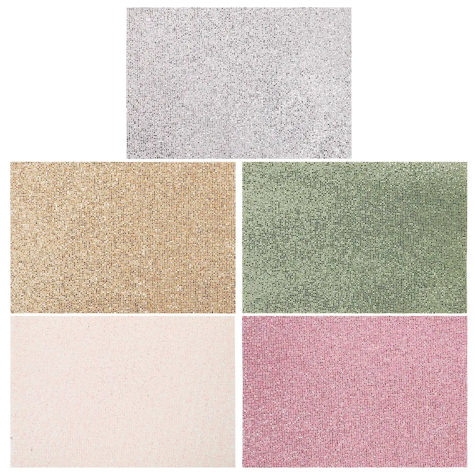 

5 Sheets Glitter PU Fabric DIY Flash Handcraft Supply Jewelry for Crafts Making Faux Home Material