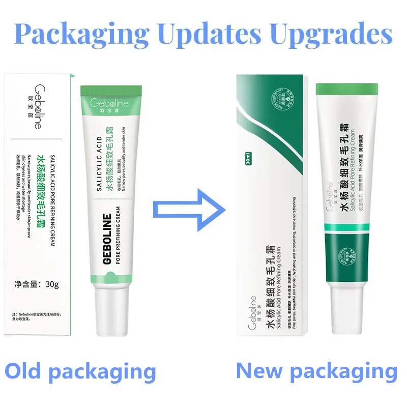 Salicylic Acid Pore Shrinking Cream Quick Remove Blackehead Tighten Face Smooth Skin Elimination Large Pores Korean Care Product