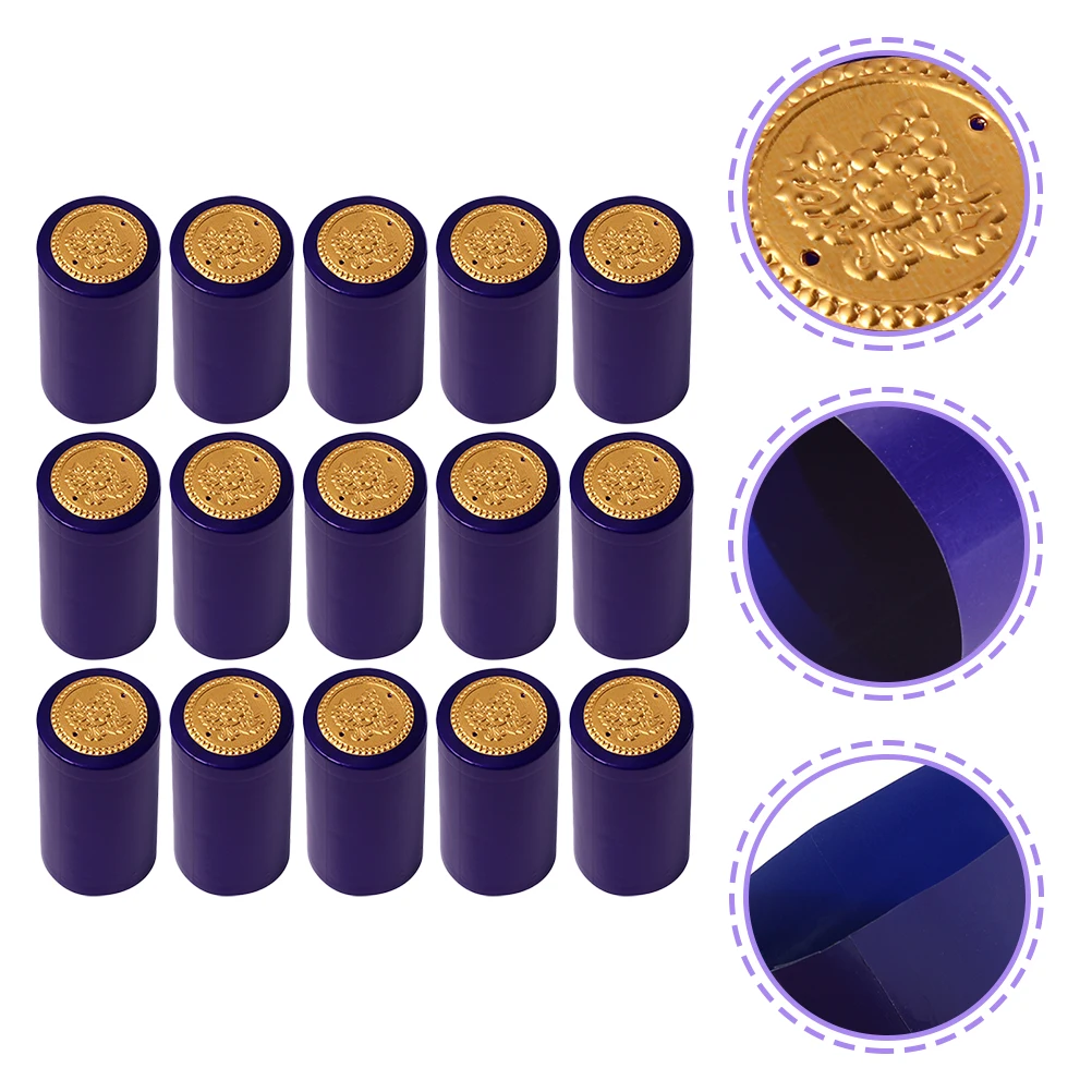 

300 Pcs Red Wine Bottle Sealing Film Tops Shrink Stoppers Cap Sealer for Glass Bottles Pvc Caps