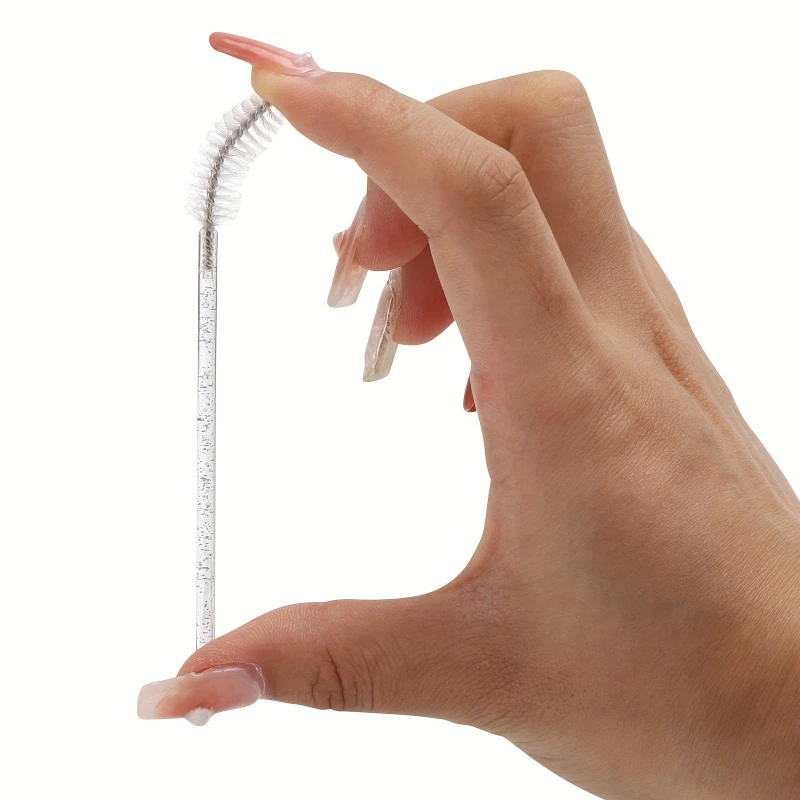 50 Uds. Pincel para rímel desechable, herramienta de maquillaje para extensión de rímel, color negro, rosa y blanco