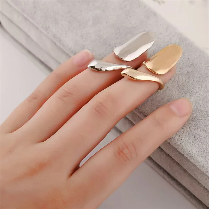 Personalized False Nails Punk Style Alloy Metal Nail Finger Rings Women Ring Fashion Jewelry Gift for Girls Friends e1884
