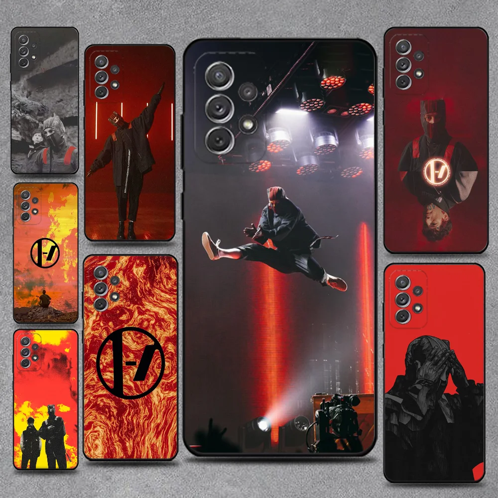

Music T-Twenty one pilots Phone Case For Samsung S25,S24,S21,S22,S23,S30,Ultra,S20,Plus,Fe,Lite,Note,10,9,5G Black Cover