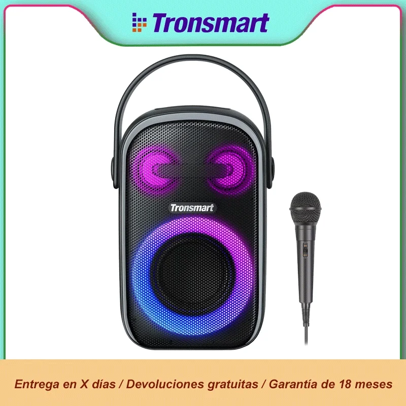 Tronsmart Halo 110 - Draagbare Bluetooth Partyspeaker - 60W Stereo - 18 Uur Batterij - IPX6 Waterbestendig - Karaoke - Met Microfoon - Zwart