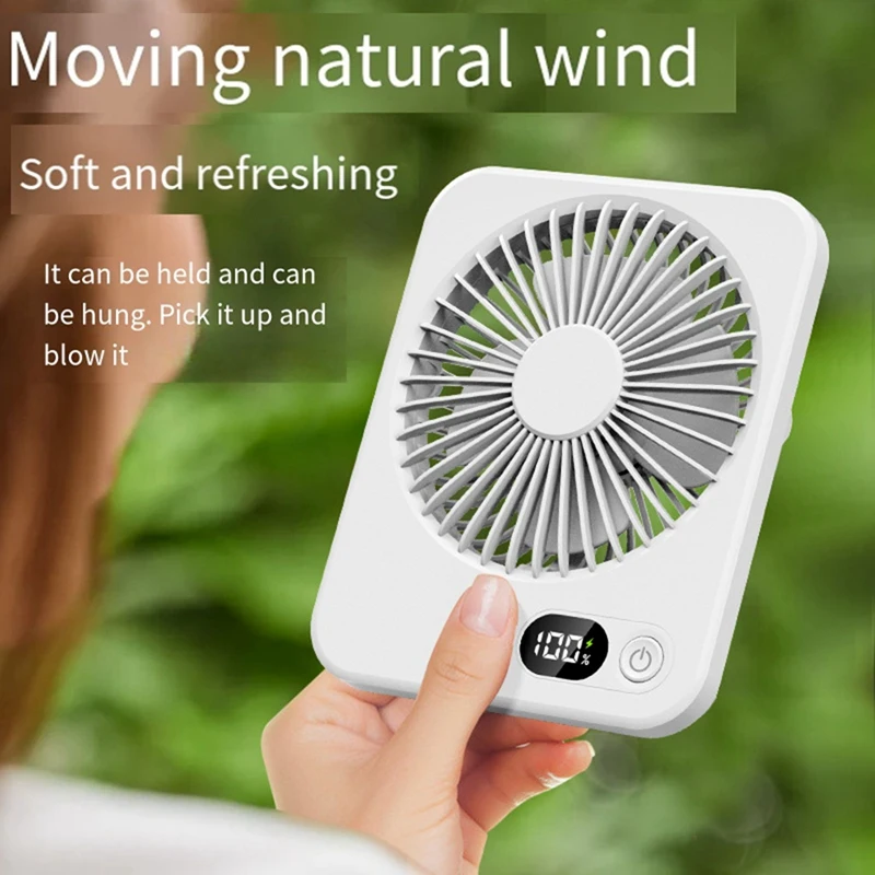 Portable Desktop Fan Rechargeable Long Endurance Ultra-Thin With Powerful Airflow Quiet Foldable Handheld Desktop Fan