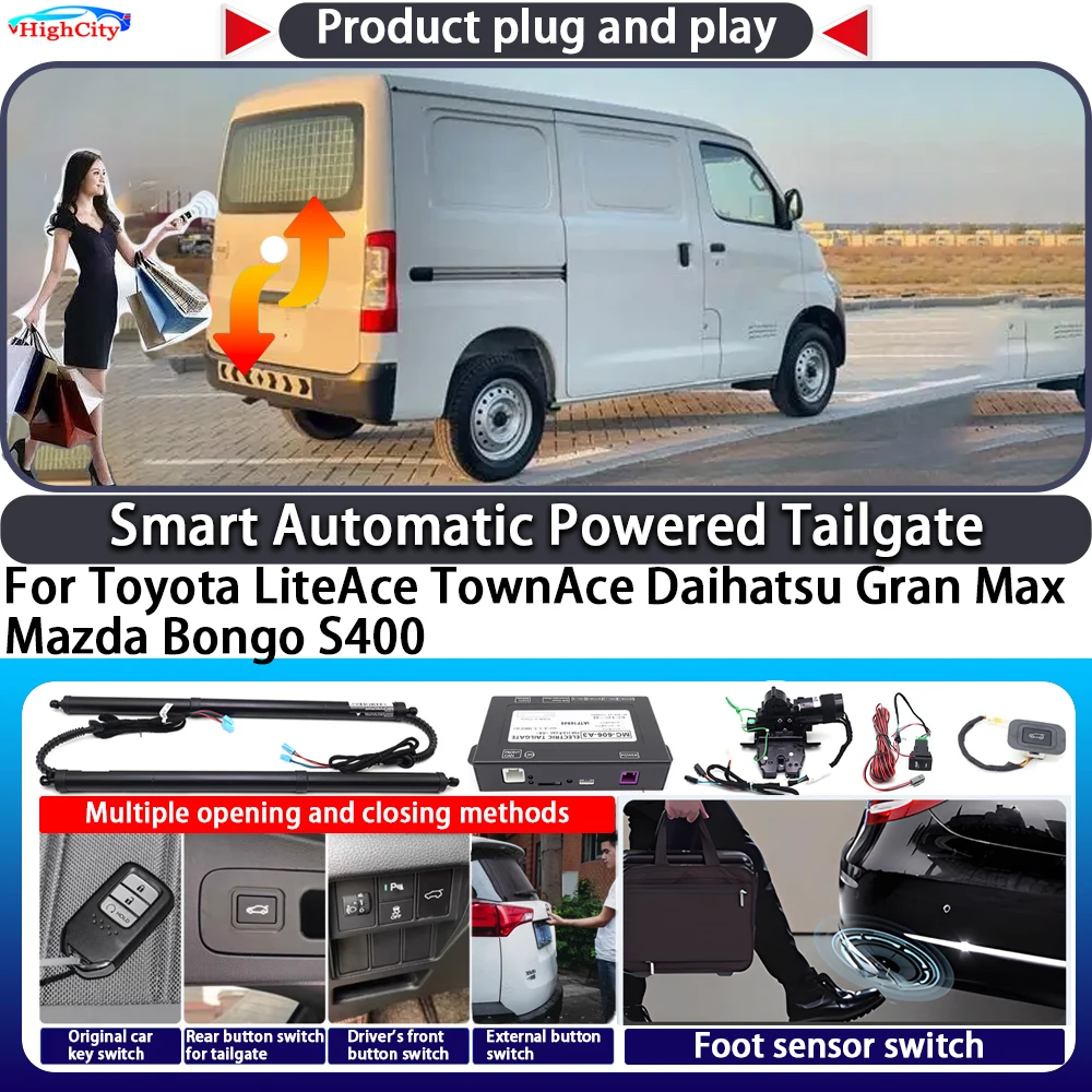 

For Toyota LiteAce TownAce Daihatsu Gran Max Mazda Bongo S400 Smart Automatic Powered Tailgate Key Lift Close Kit Power Tailgate