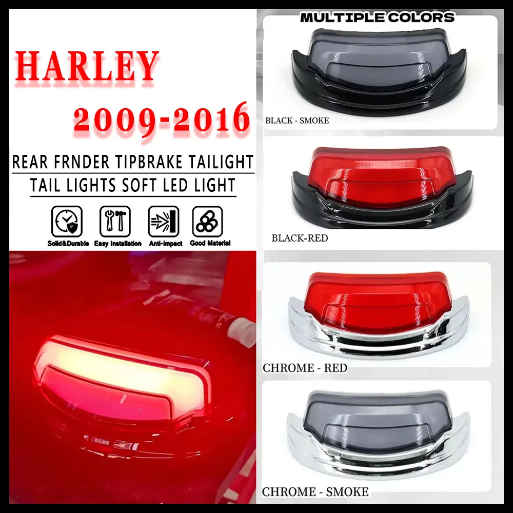 

Brand New Motorcycle Rear Fender Tip Brake Tail Light Harley Glider FLHTK Soft LED Tail Light 2010-2016 Limited Edition