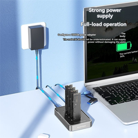 BLUEENDLESS M. 2 Nvme/SATA 4-Bay SSD Docking Station USB 3.1 Type C 10Gbps M2 NVME Pcie SATA NGFF Dual Protocol SSD Case