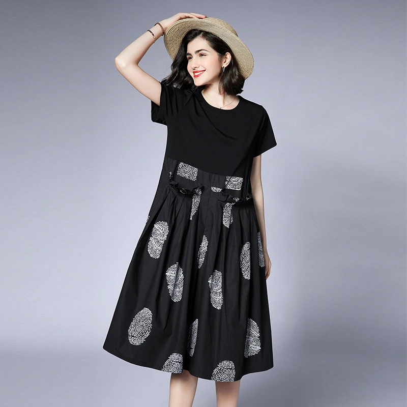 

Высококачественная женская юбка больших размеров свободного похудения трапециевидной формы Dr Cover Stoh, большая юбка, модная хлопковая уличная юбка, свободная...