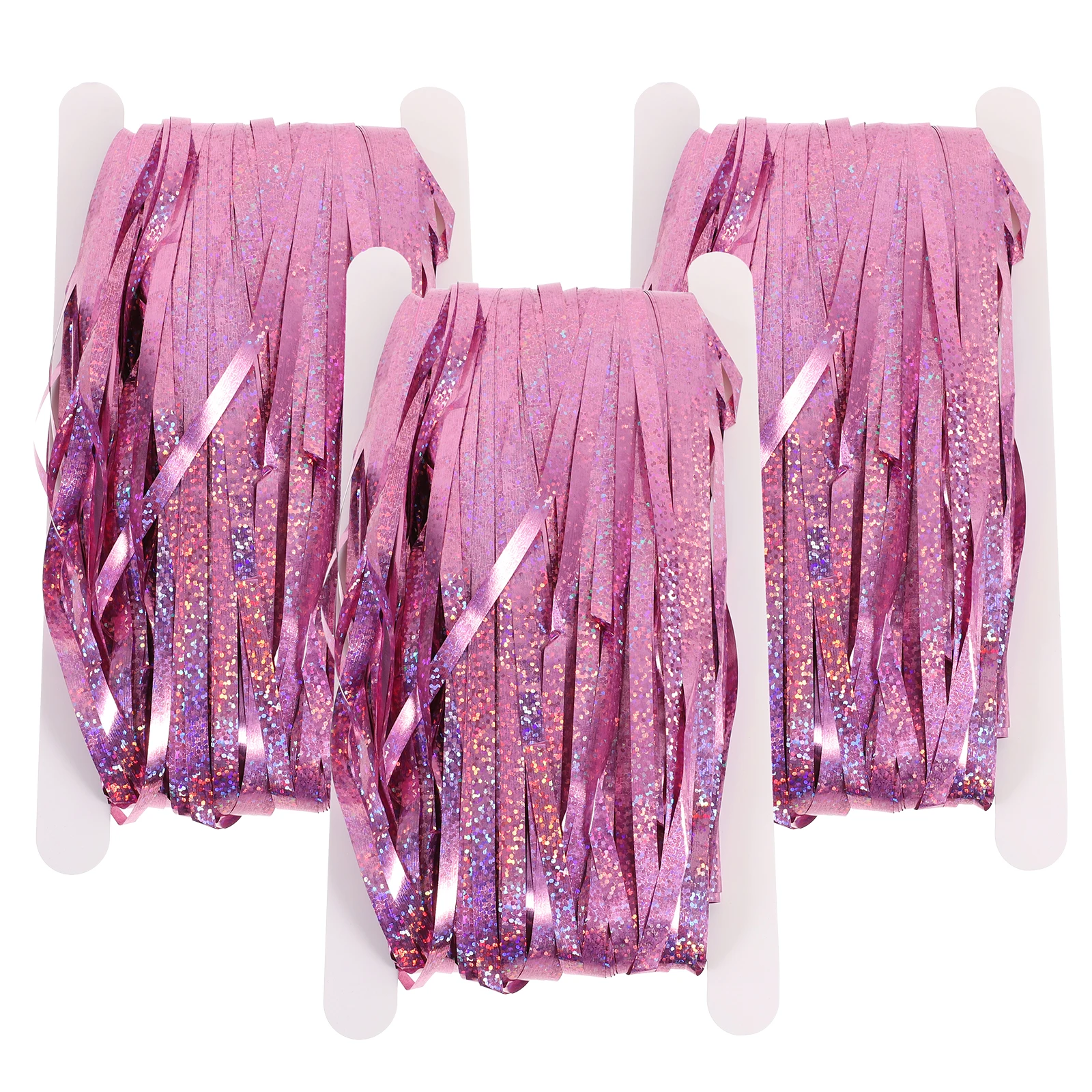 

3 Pcs Party Backdrop Decoration Decorations Streamer Fringe Curtains Tassel Plastic Wedding Baby