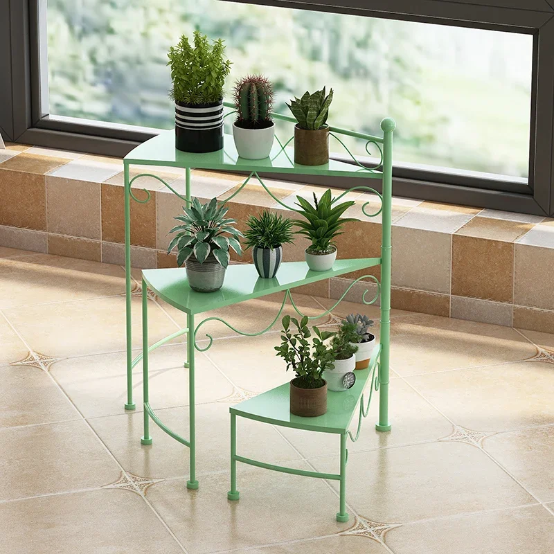 

Nordic Multi-Layer Plant Stand - Iron Flower Pot Shelves, Balcony Living Room Succulent Display, Outdoor Greenery Shelf